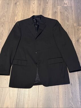 Pronto Uomo Black Men's Single-Breasted Sport Coat Blazer